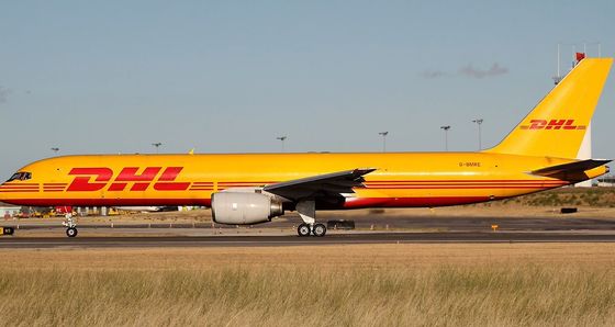 গুয়াংজু থেকে মার্কিন যুক্তরাষ্ট্র DHL আন্তর্জাতিক মালবাহী জাহাজ DHL গ্লোবাল মালবাহী